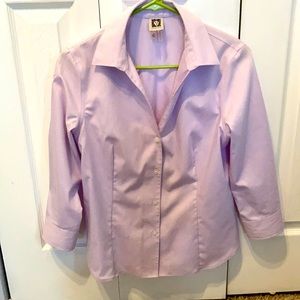 Anne Klein lavender button down shirt